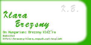 klara brezsny business card